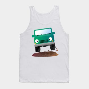 Cute 4X4 offroad vehicle cartoon car Tank Top